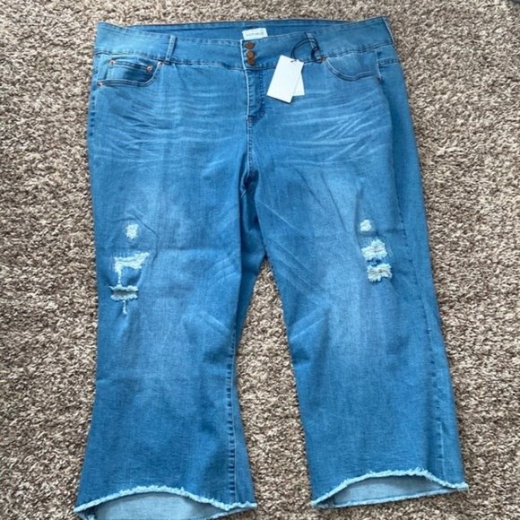 For the Republic distressed capri Jeans pants - Picture 2 of 7
